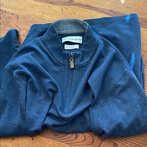 Mizzen+Main Blue quarter zip size XL